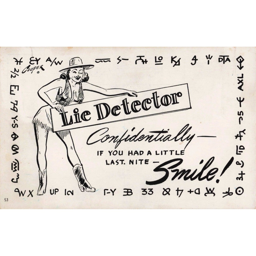 Vintage Lie Detector Cowgirl Postcard Coopers Photo Great Falls Montana Humor - Picture 1 of 2